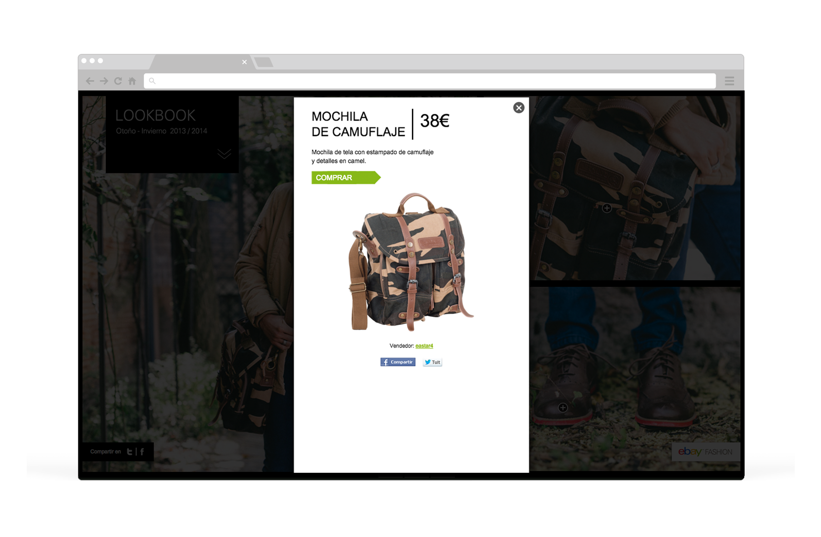 Desarrollo web Lookbook eBay