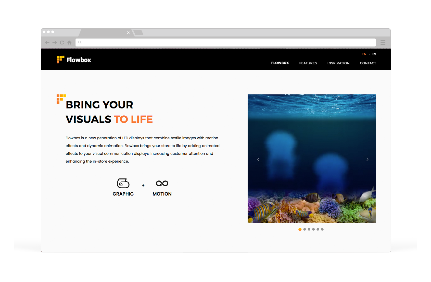 Diseño web página Flowbox