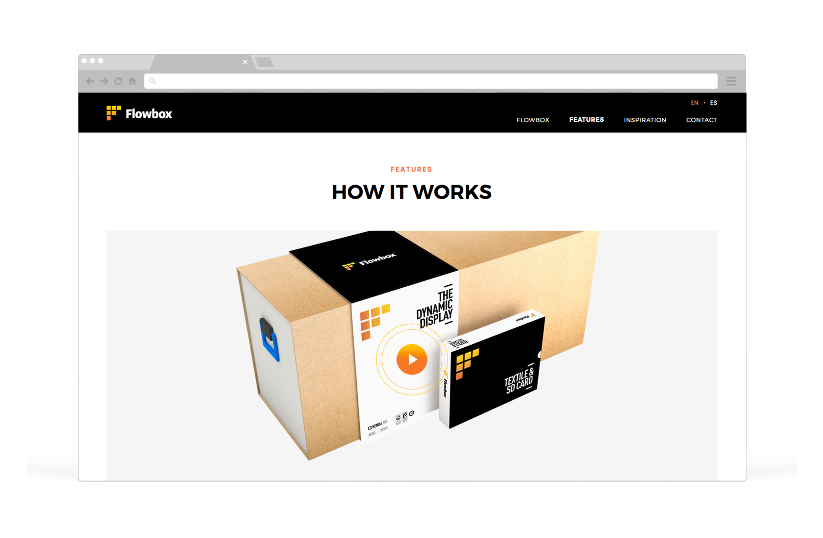 Diseño web página cómo funciona Flowbox